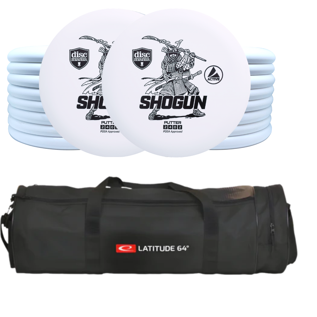 Disc golf skolesæt 30 discs og taske